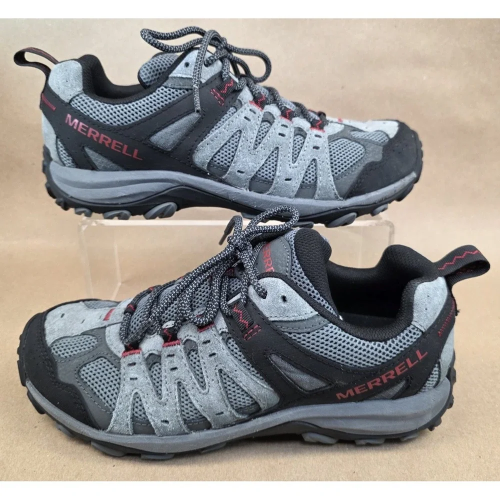 Merrell  (Sz 8) Accentor 3 Men's US Gray Black Suede Waterproof Hiking Shoes